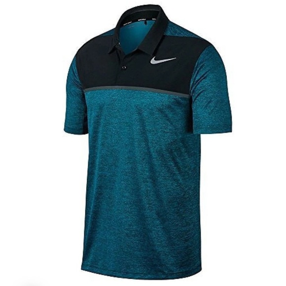 Nike Other - NIKE Tiger Woods Dry Blocked Golf Polo Shirt Swoosh Logo Blustery XXL Men’s NEW